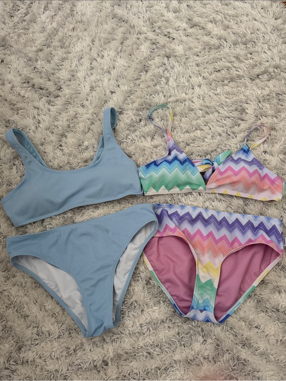 Teen Girl- Two-Piece Swim Sets - (Size 14)